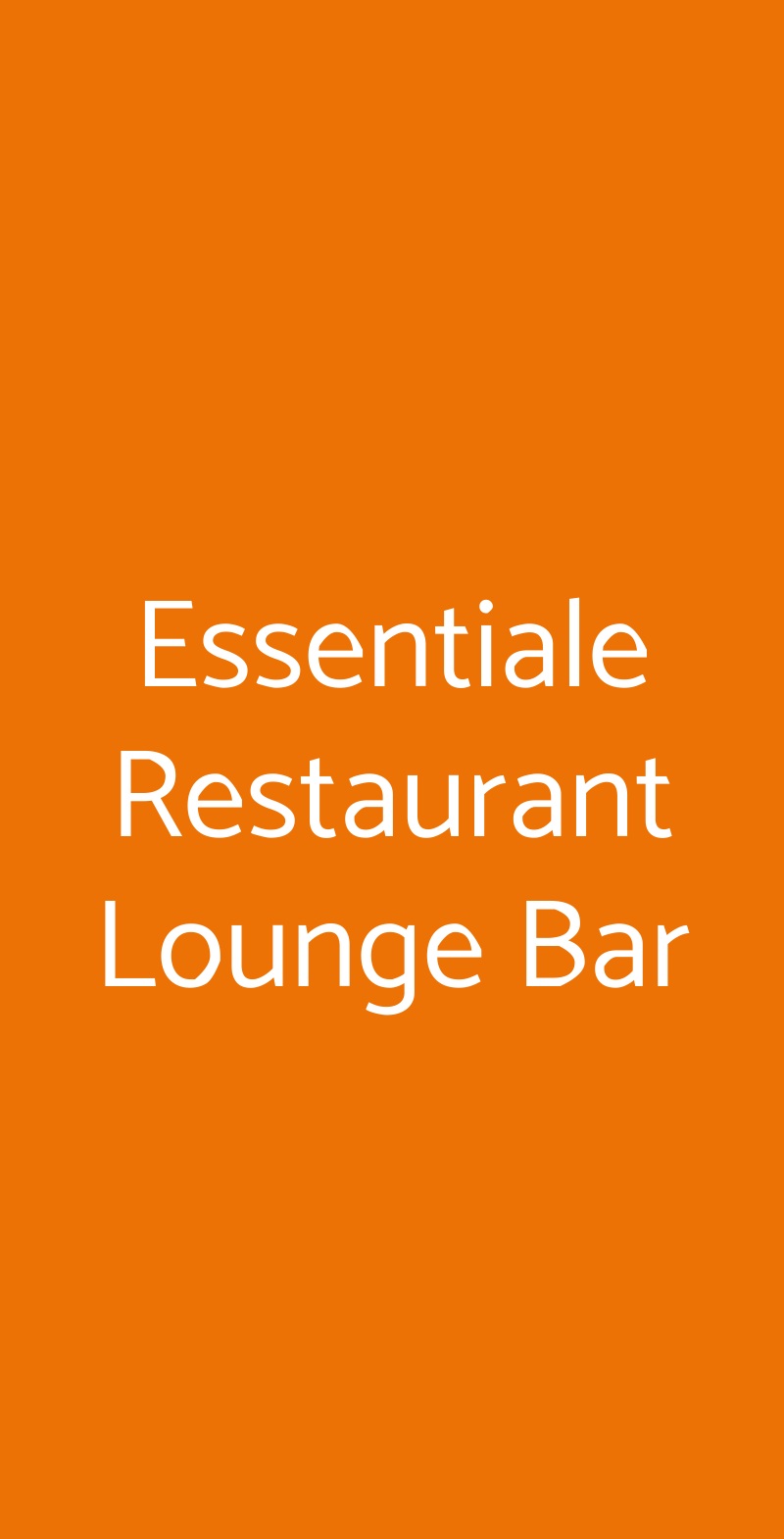Essentiale Restaurant Lounge Bar Lido di Venezia menù 1 pagina