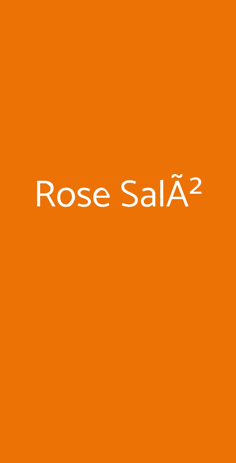 Rose SalÃ² Salò menù 1 pagina