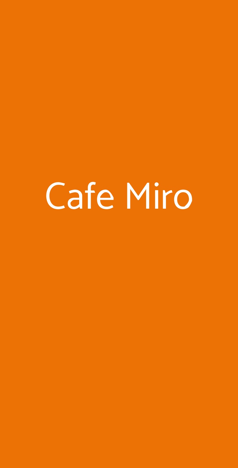 Cafe Miro Trapani menù 1 pagina