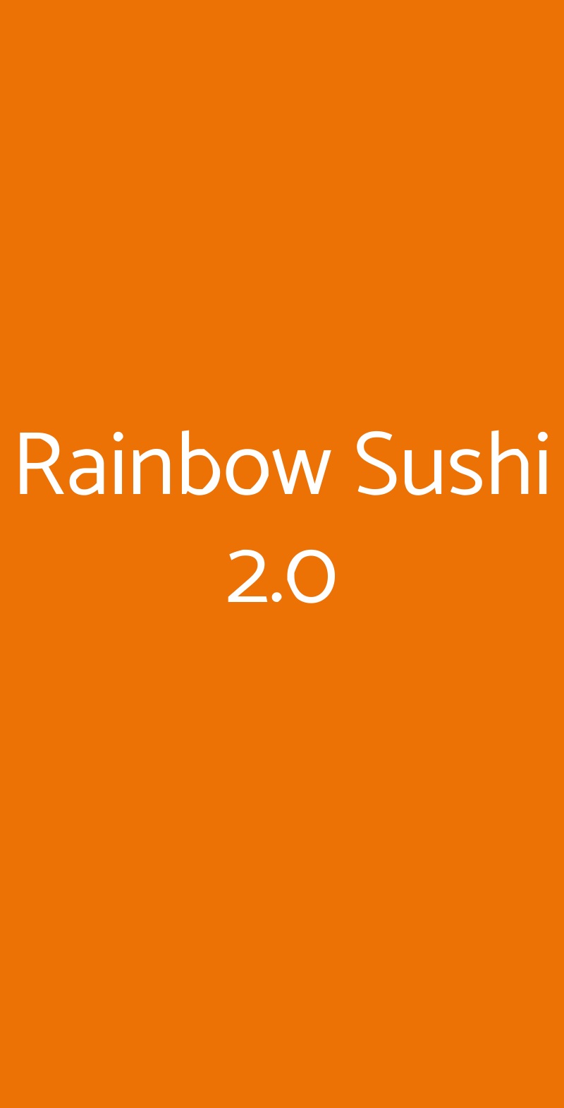 Rainbow Sushi 2.0 Rimini menù 1 pagina