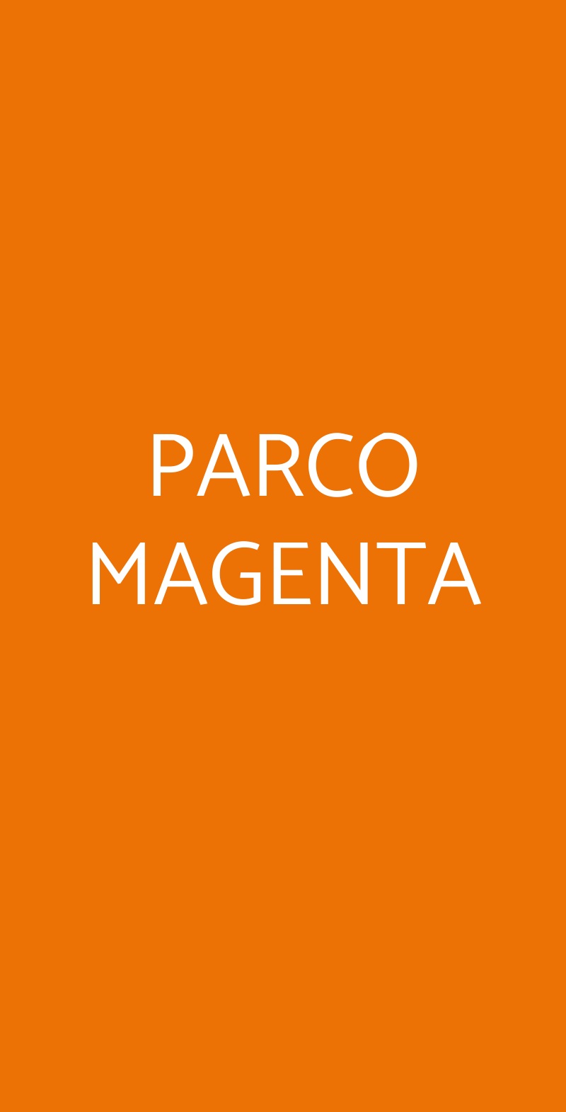 PARCO MAGENTA Milano menù 1 pagina