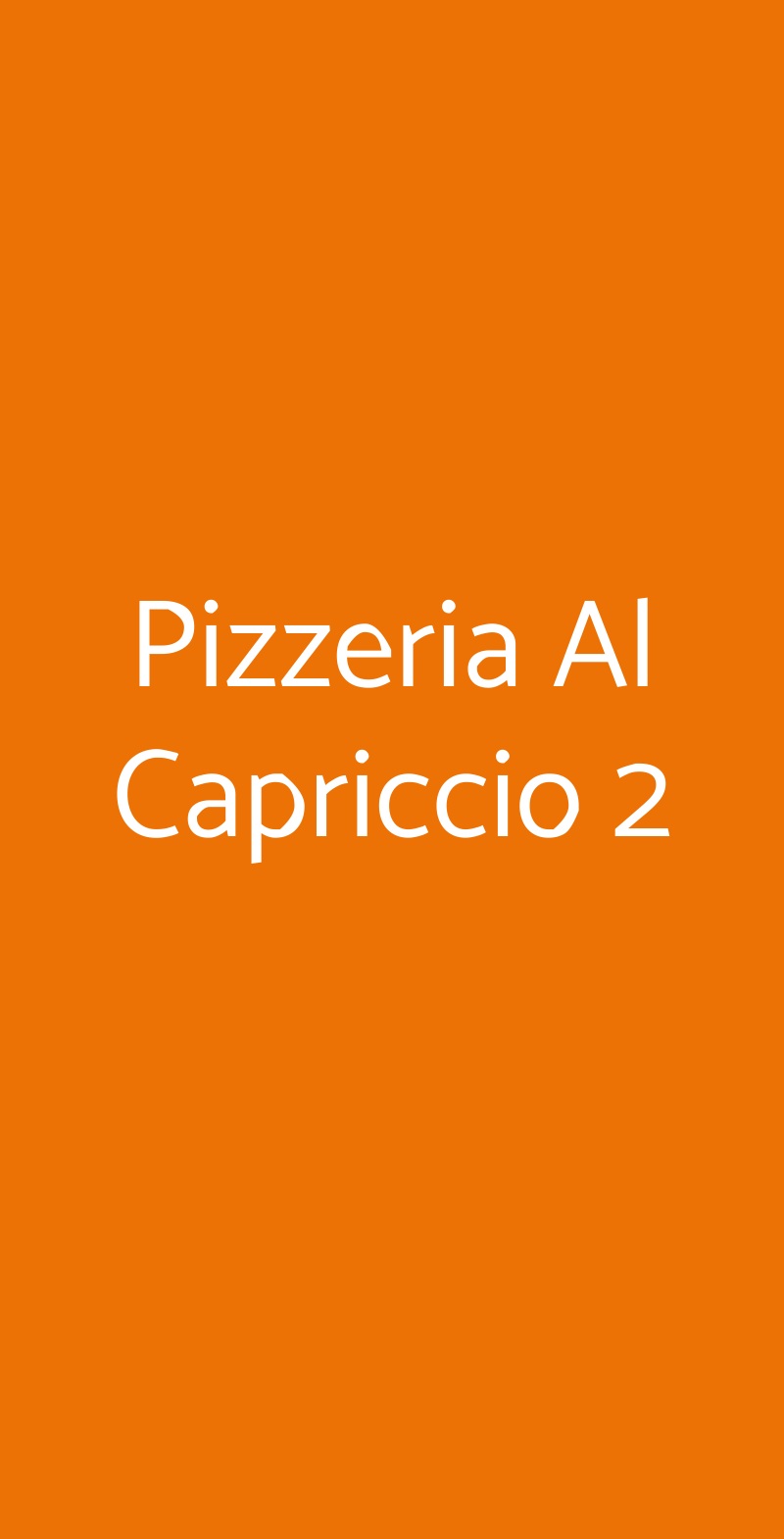 Pizzeria Al Capriccio 2 Aci Castello menù 1 pagina