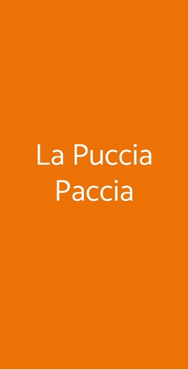 La Puccia Paccia, Bari