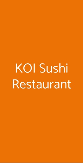 Koi Sushi Restaurant, Bari