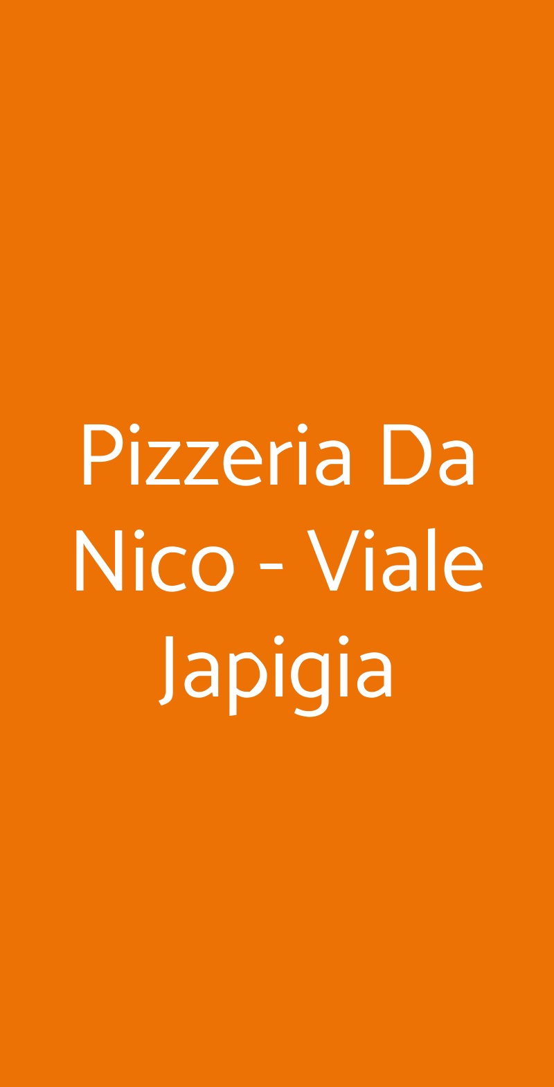Pizzeria Da Nico - Viale Japigia Bari menù 1 pagina