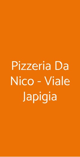 Pizzeria Da Nico - Viale Japigia, Bari