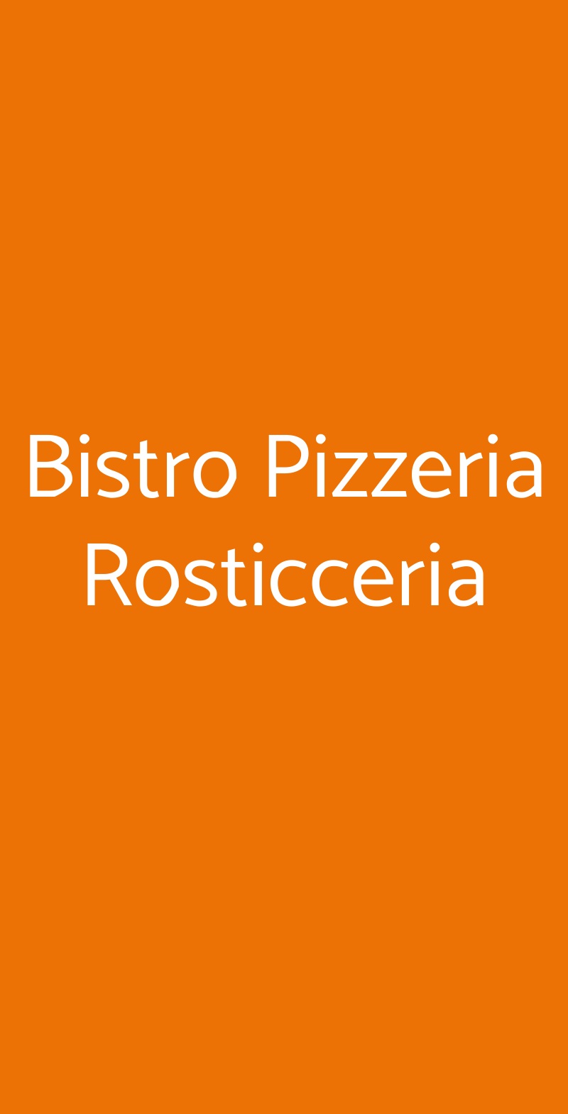Bistro Pizzeria Rosticceria Bari menù 1 pagina