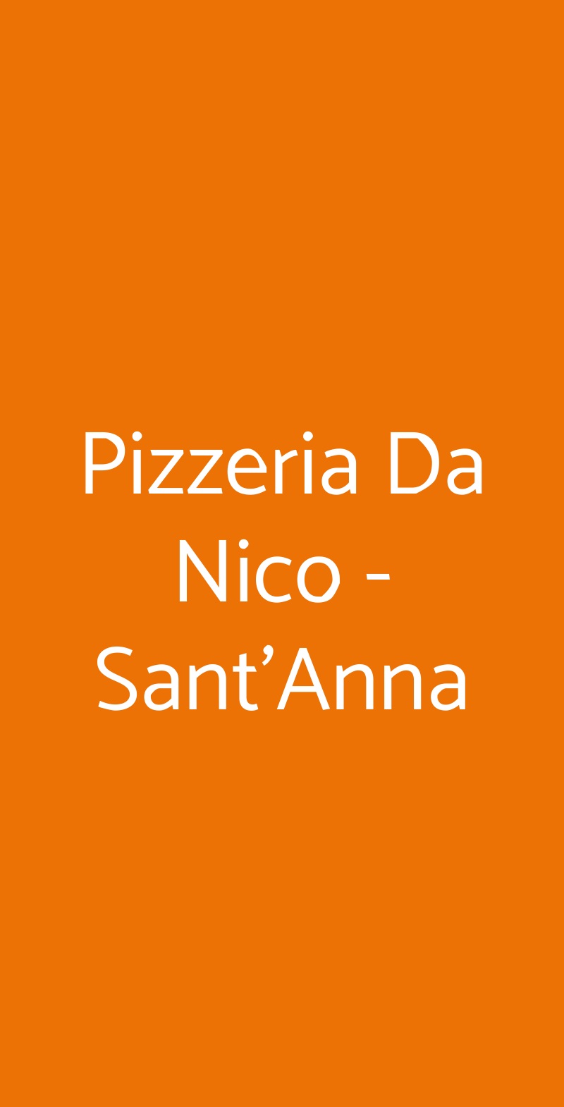 Pizzeria Da Nico - Sant'Anna Bari menù 1 pagina