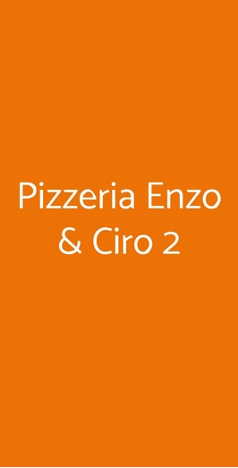 Pizzeria Enzo & Ciro 2, Bari