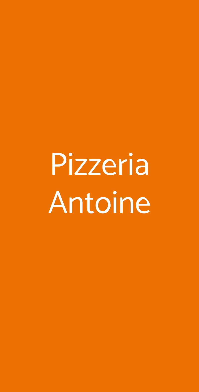 Pizzeria Antoine Bari menù 1 pagina