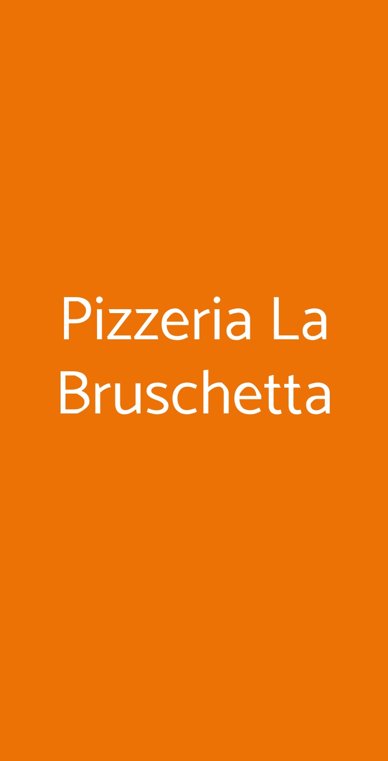 Pizzeria La Bruschetta Barletta menù 1 pagina
