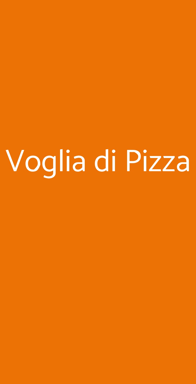 Voglia di Pizza Pessano con Bornago menù 1 pagina
