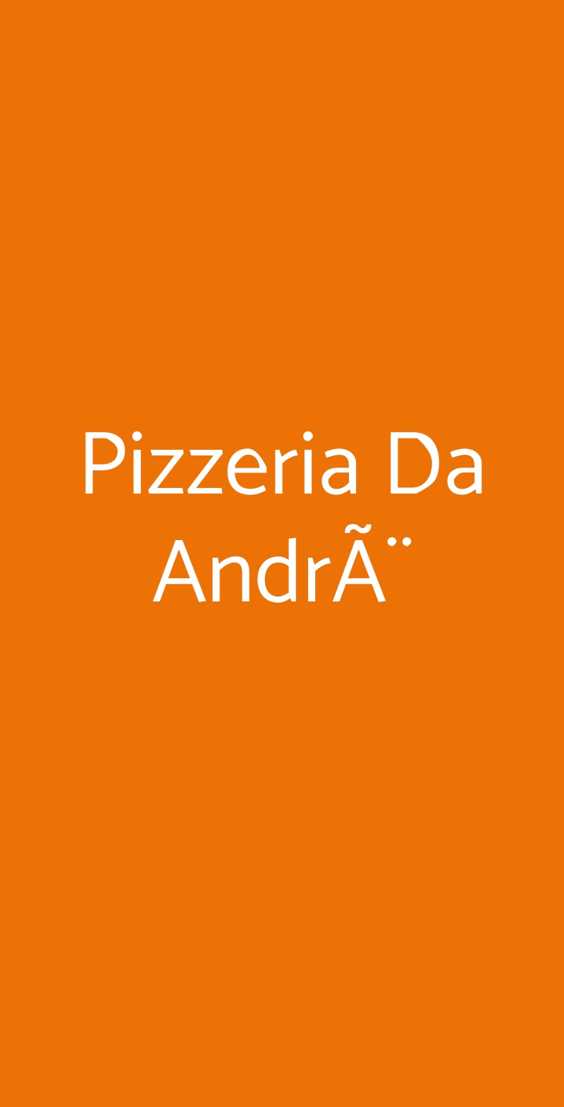 Pizzeria Da AndrÃ¨ Bergamo menù 1 pagina