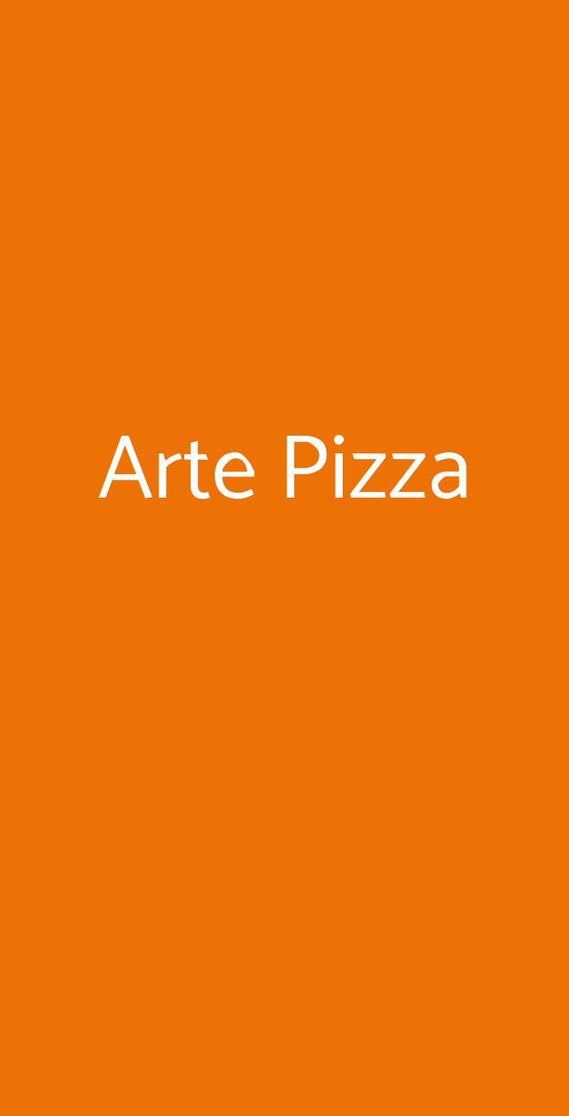 Arte Pizza Bergamo menù 1 pagina