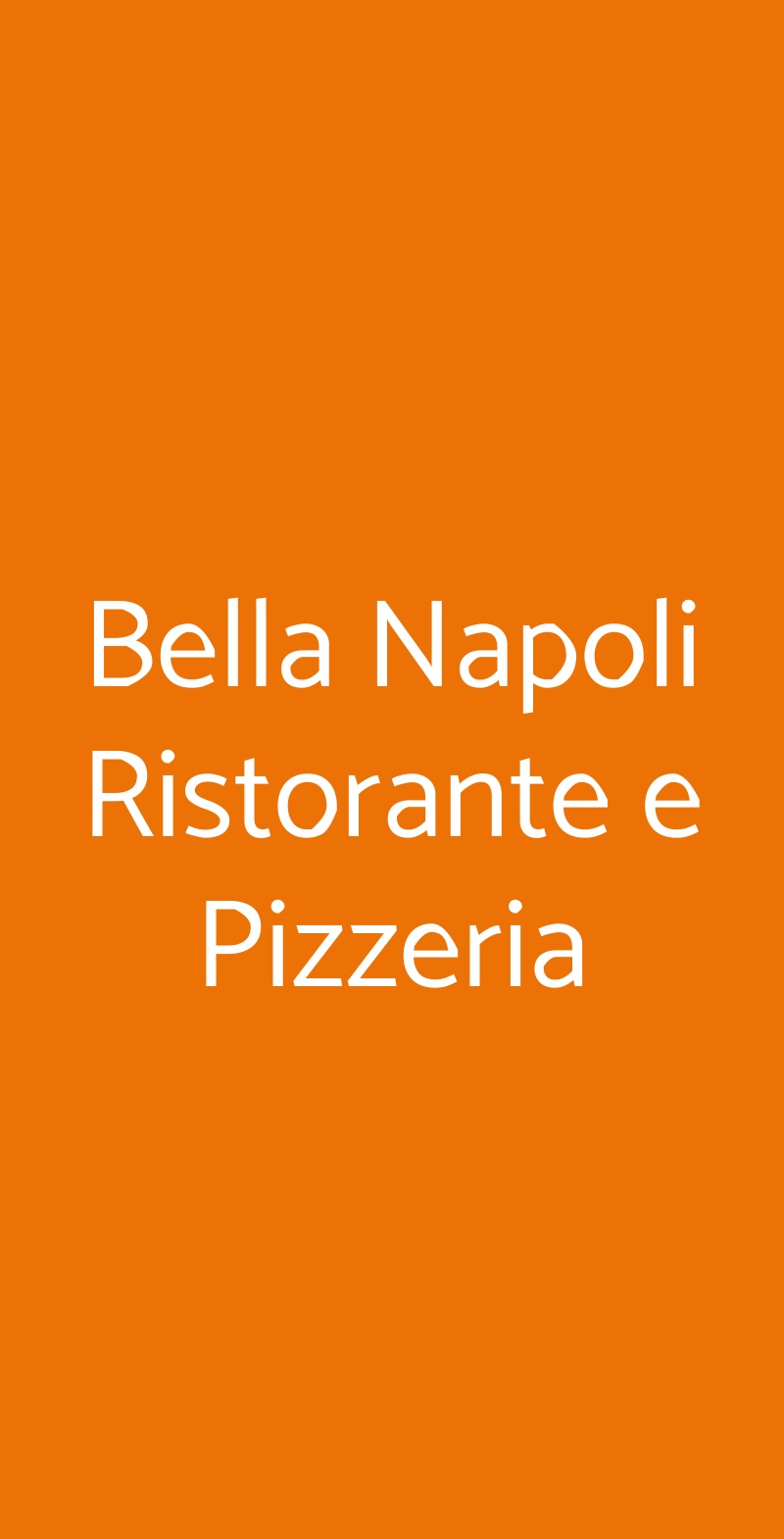 Bella Napoli Ristorante e Pizzeria Bergamo menù 1 pagina