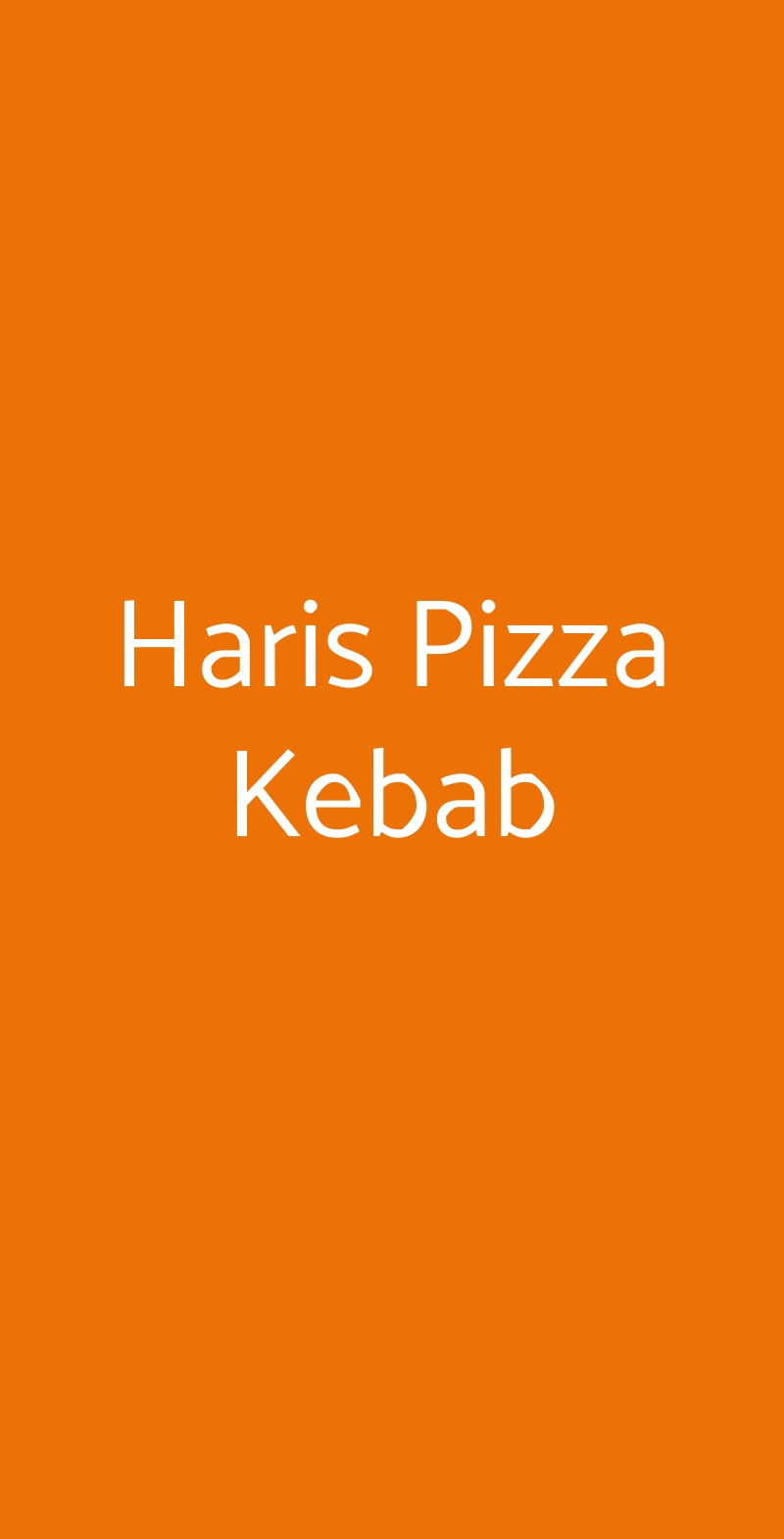Haris Pizza Kebab Bergamo menù 1 pagina
