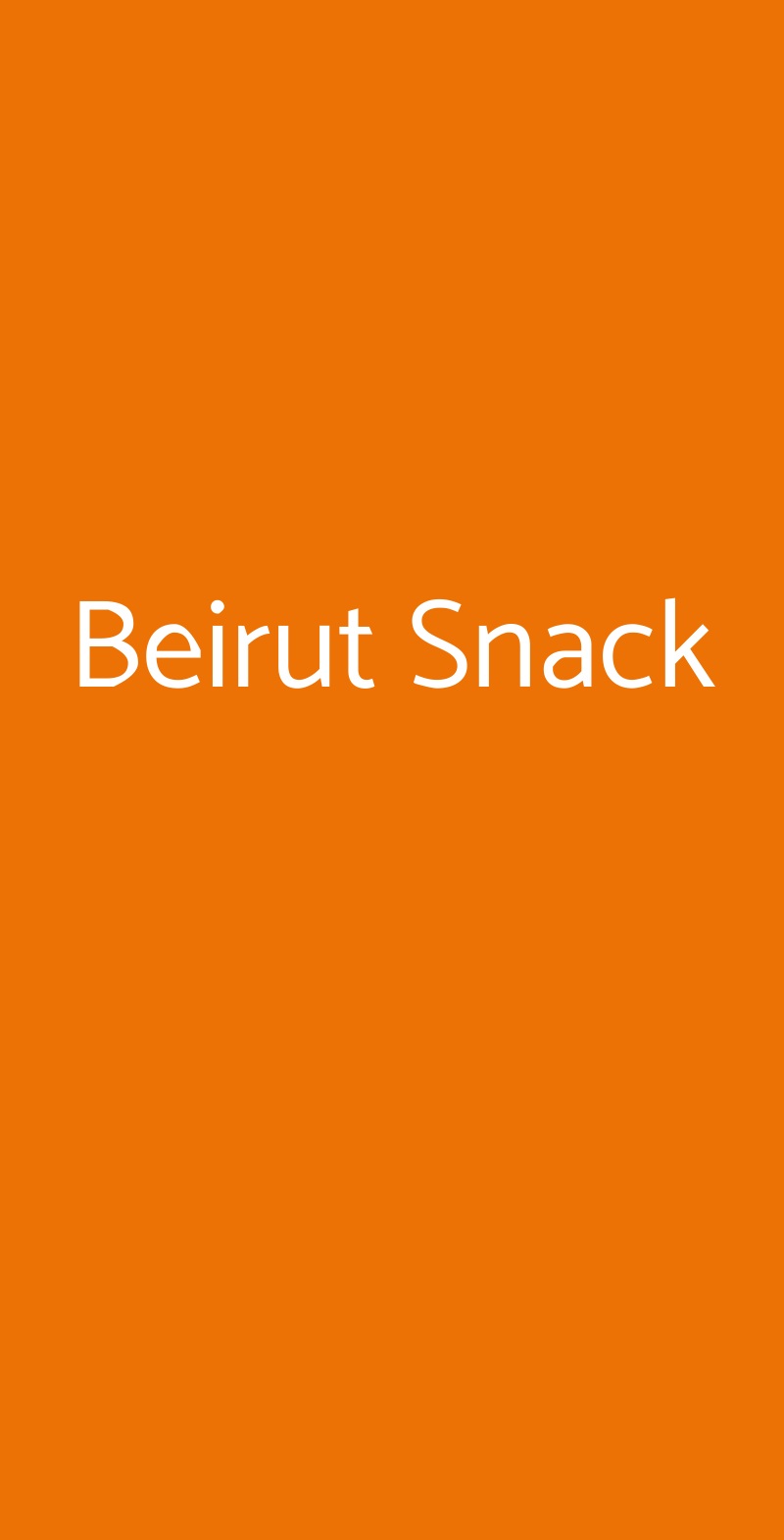 Beirut Snack Bologna menù 1 pagina