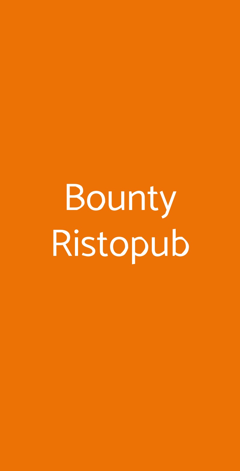 Bounty Ristopub Bologna menù 1 pagina
