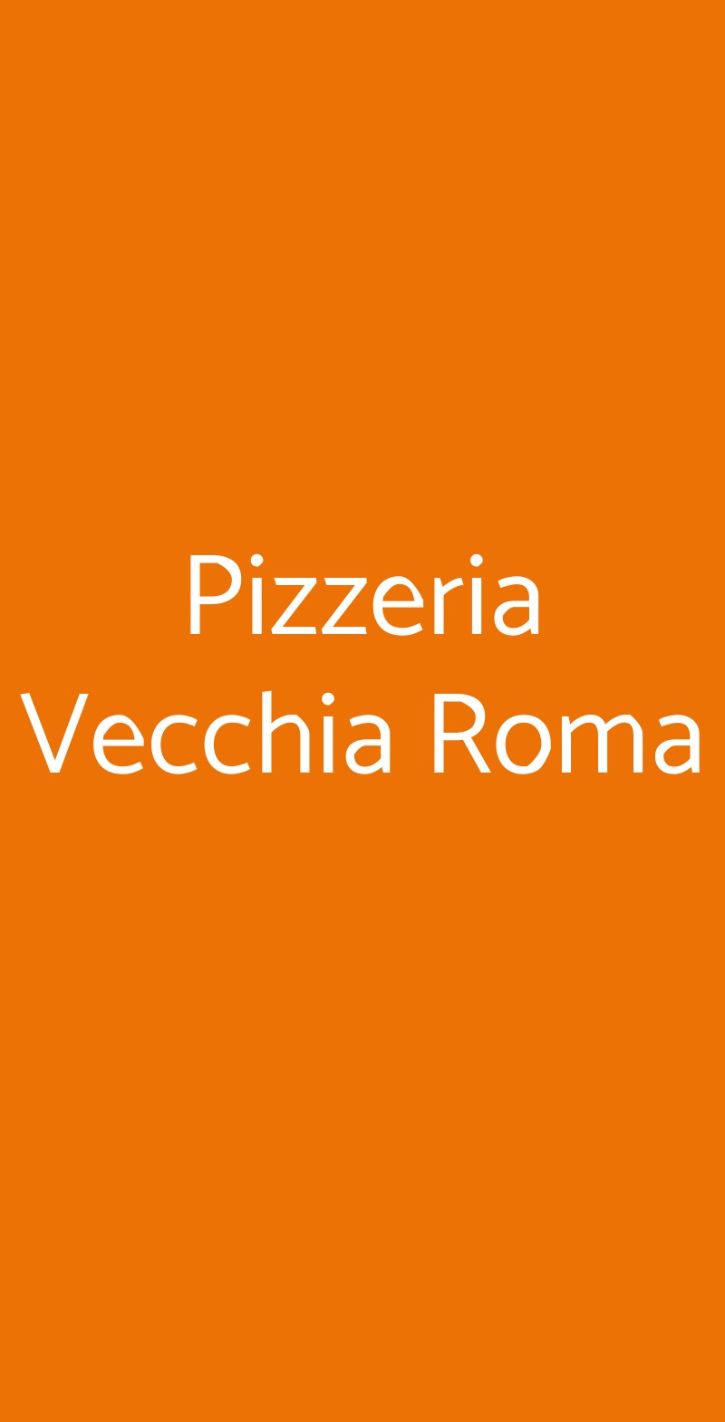 Pizzeria Vecchia Roma Bologna menù 1 pagina