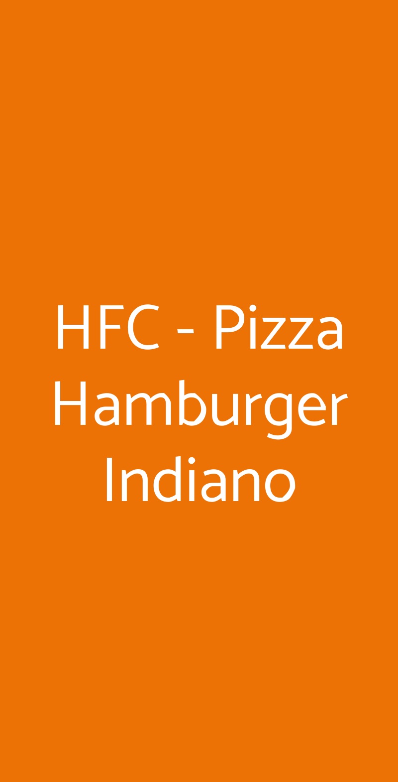 HFC - Pizza Hamburger Indiano Bologna menù 1 pagina