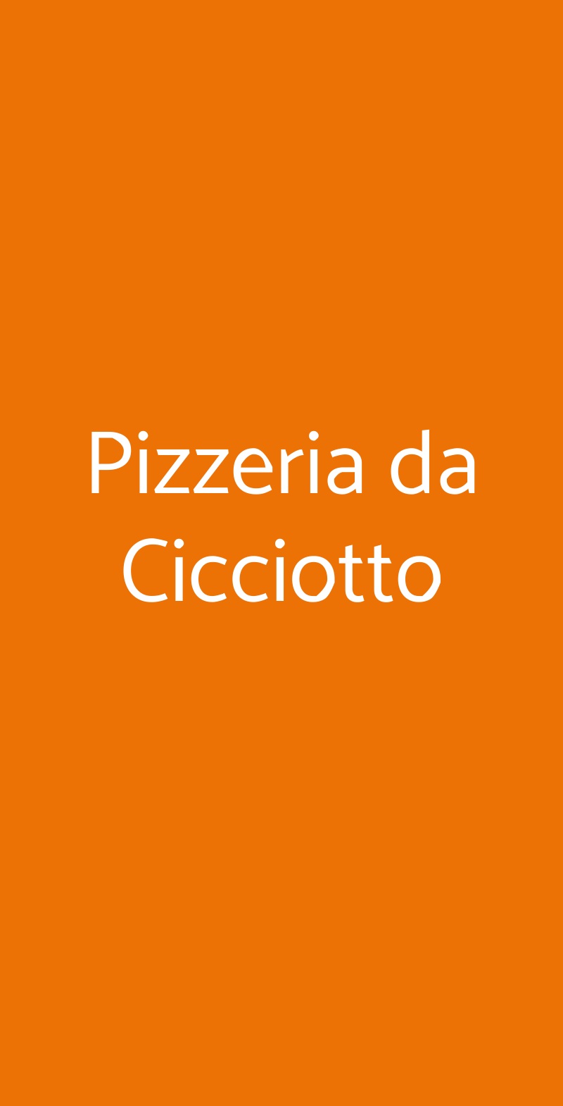 Pizzeria da Cicciotto Bologna menù 1 pagina