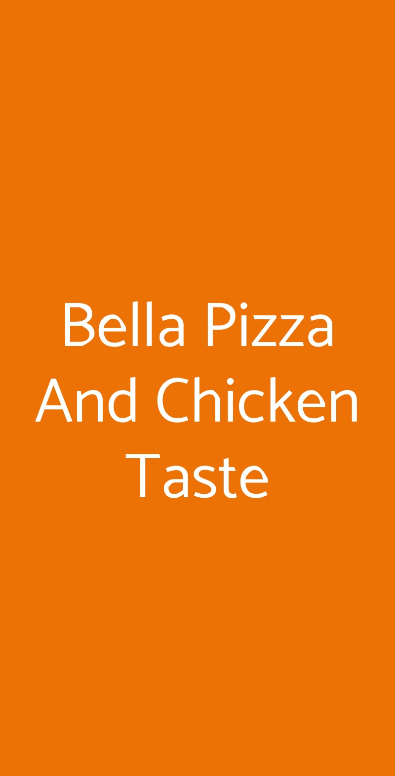 Bella Pizza And Chicken Taste Bologna menù 1 pagina