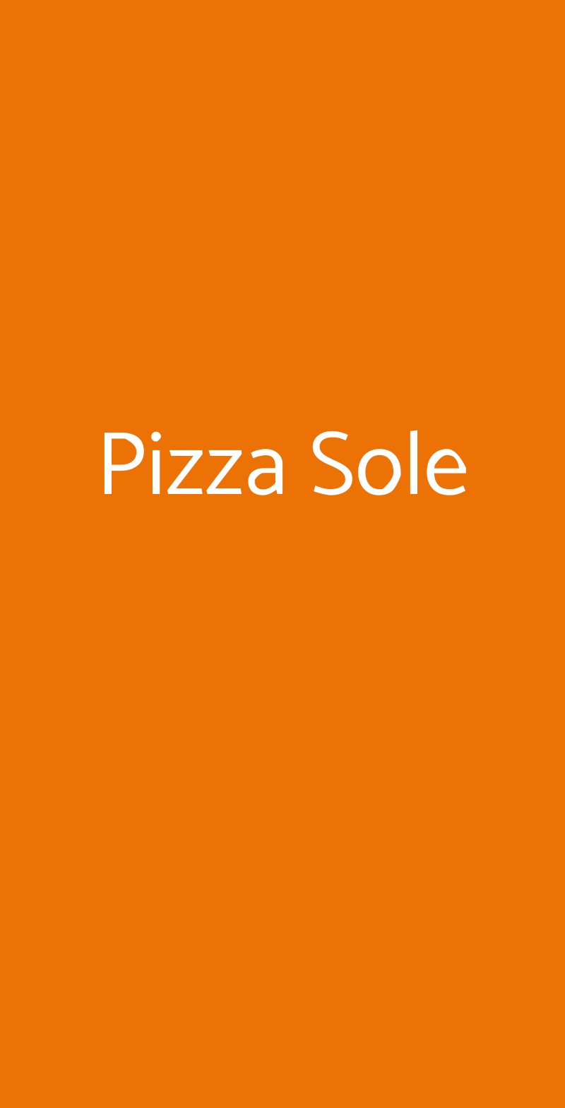Pizza Sole Brescia menù 1 pagina