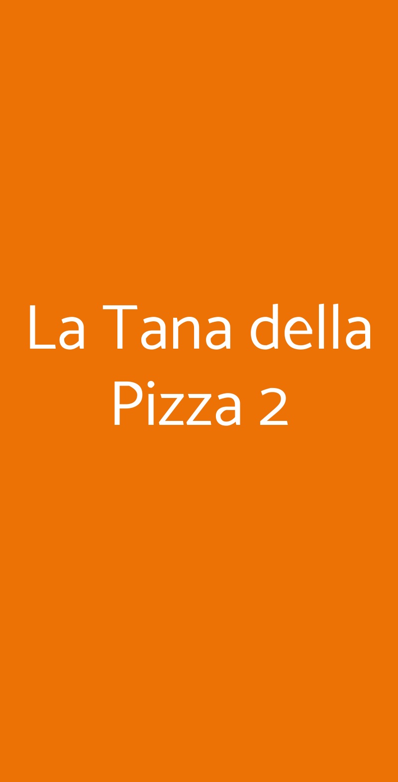 La Tana della Pizza 2 Busto Arsizio menù 1 pagina