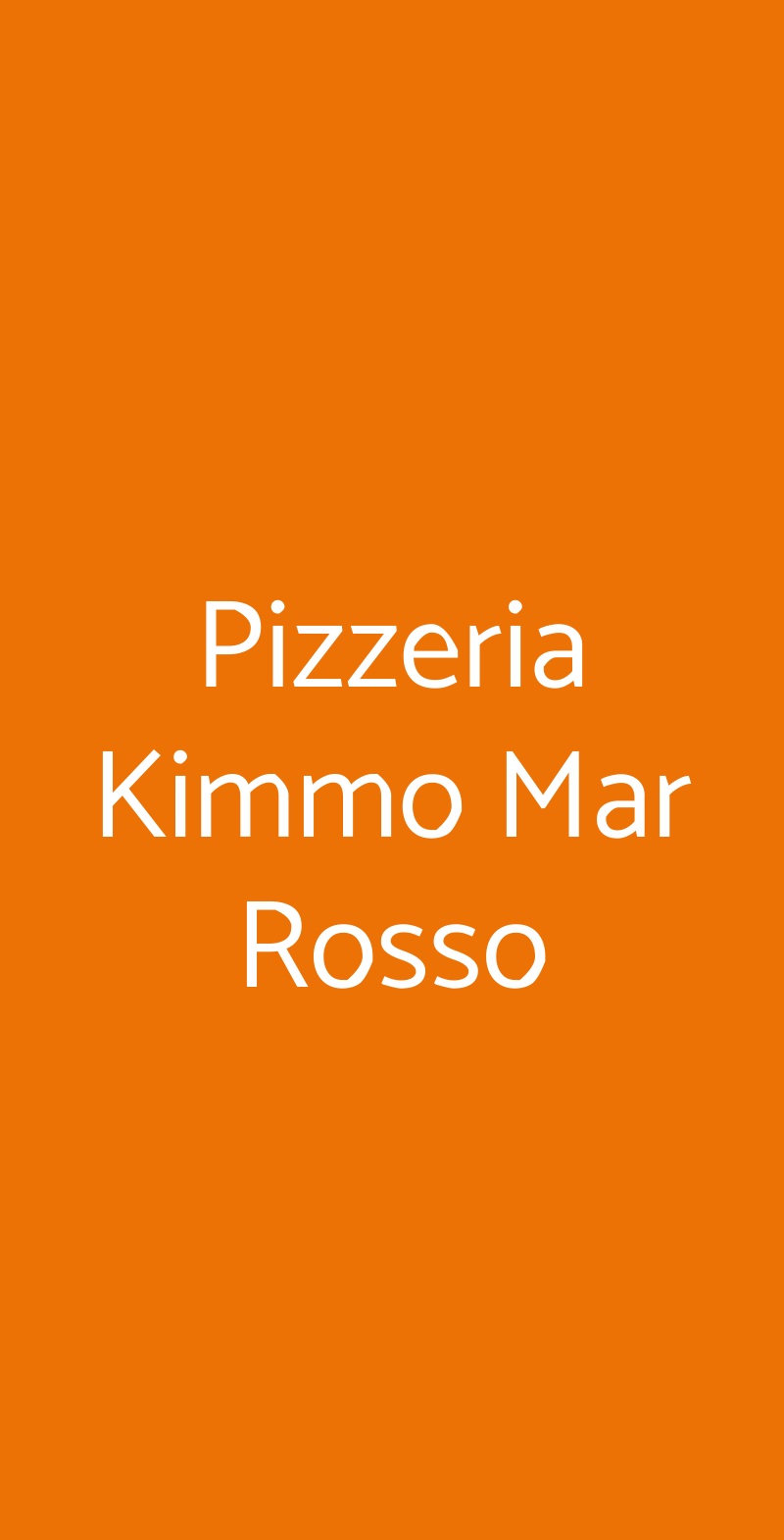 Pizzeria Kimmo Mar Rosso Busto Arsizio menù 1 pagina