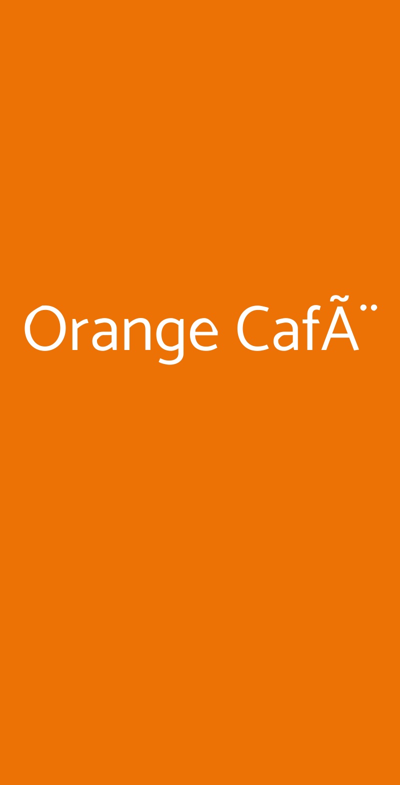Orange CafÃ¨ Cagliari menù 1 pagina