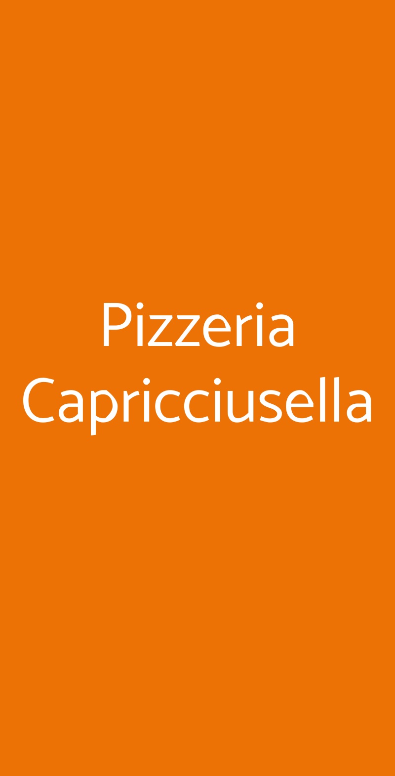 Pizzeria Capricciusella Napoli menù 1 pagina