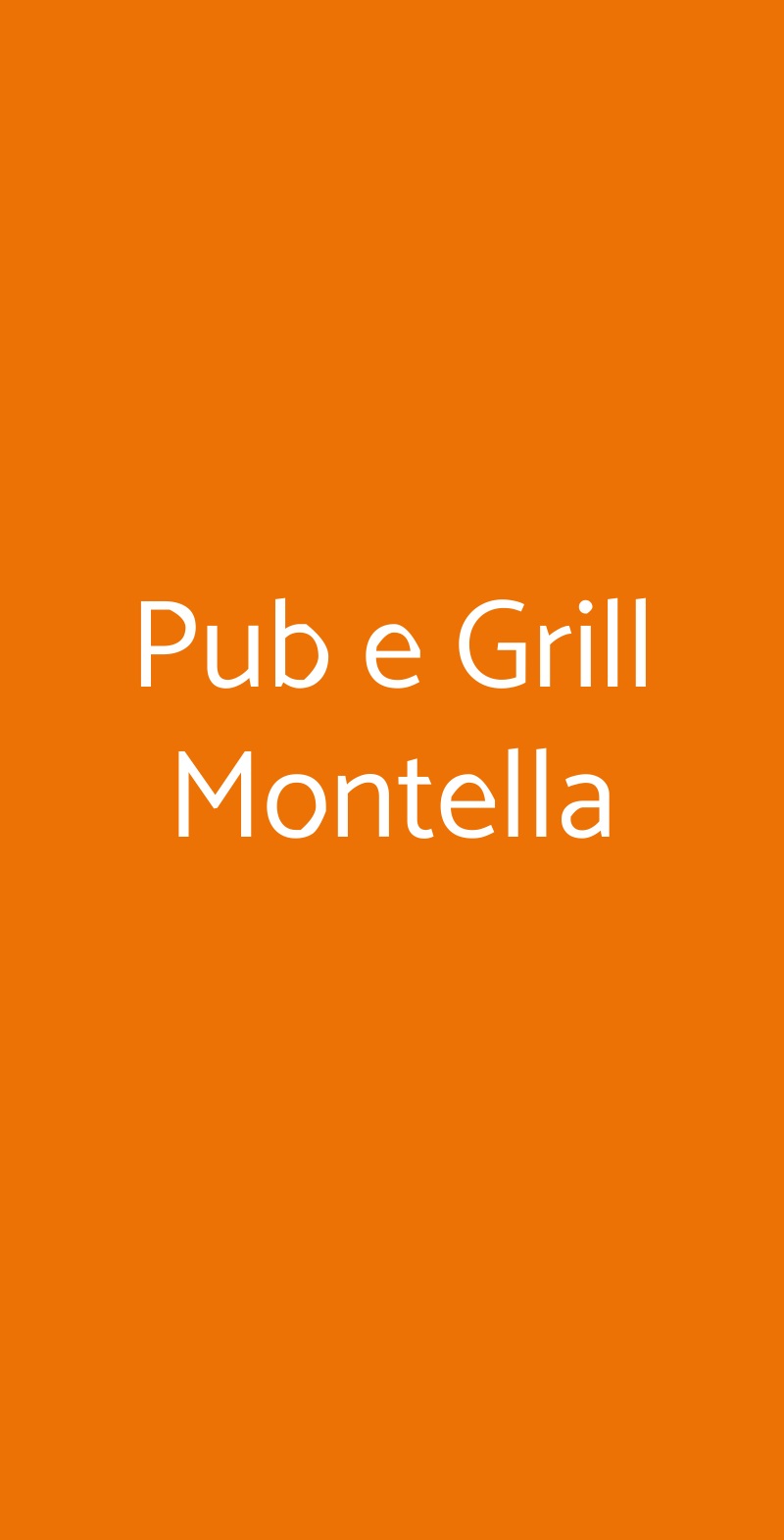 Pub e Grill Montella Napoli menù 1 pagina