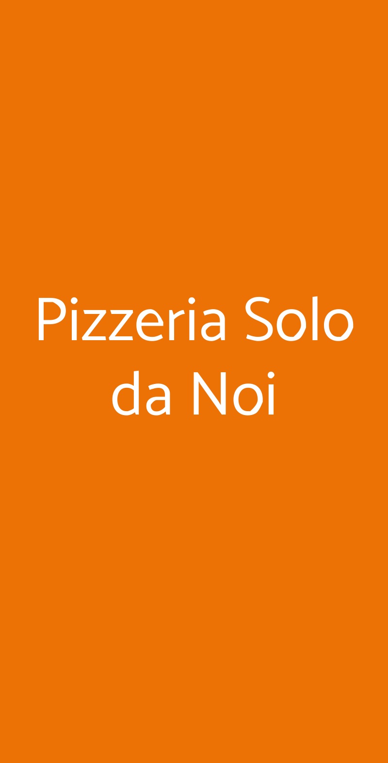 Pizzeria Solo da Noi Nerviano menù 1 pagina