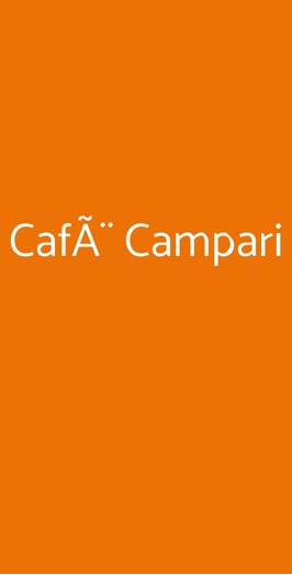 CafÃ¨ Campari, Pavia