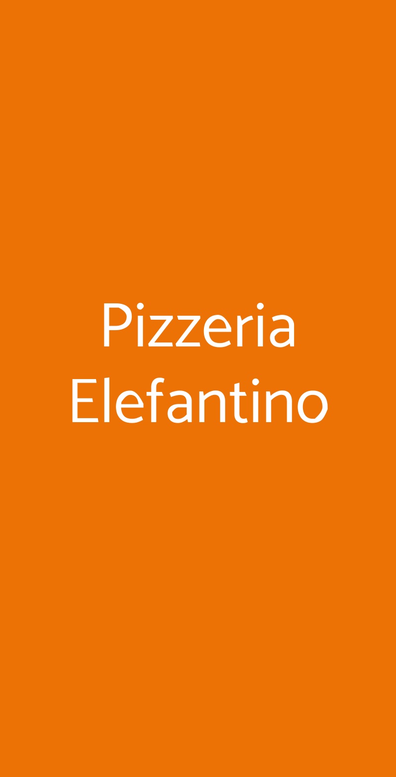 Pizzeria Elefantino Roma menù 1 pagina