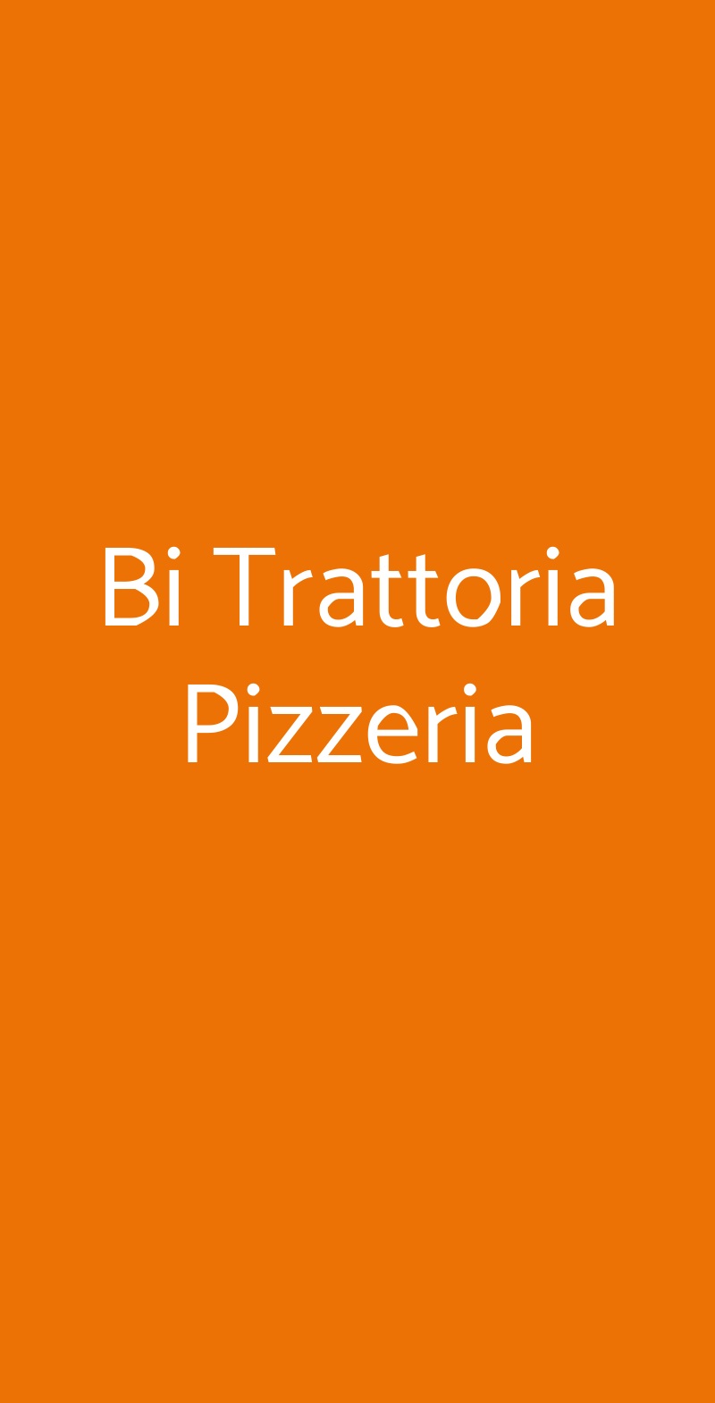 Bi Trattoria Pizzeria Roma menù 1 pagina