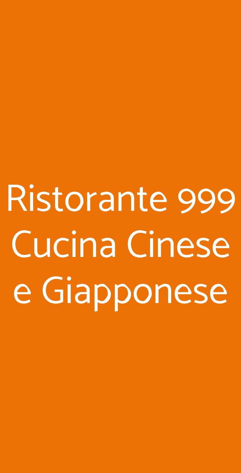 Ristorante 999 Cucina Cinese e Giapponese Roma menù 1 pagina
