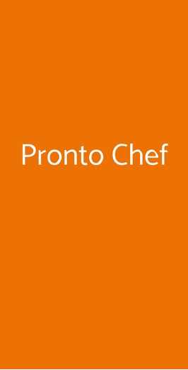 Pronto Chef