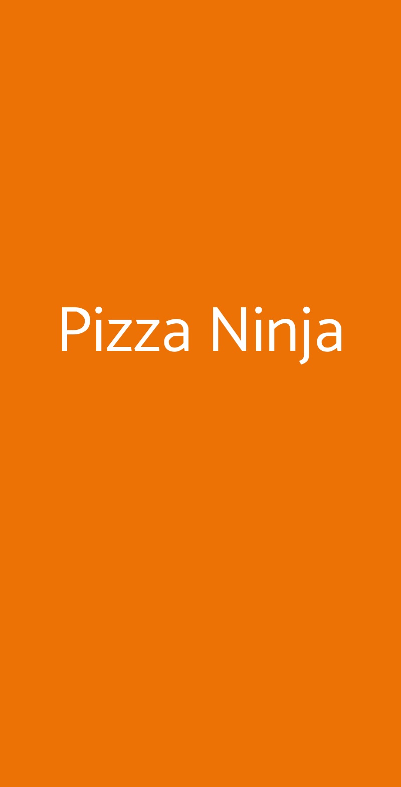 Pizza Ninja Roma menù 1 pagina