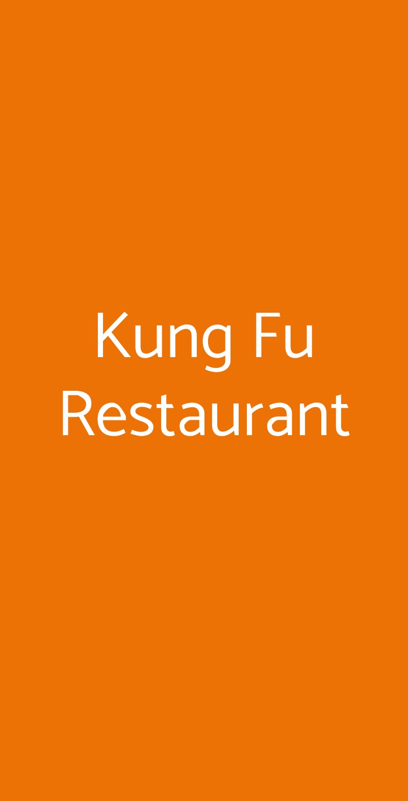 Kung Fu Restaurant Roma menù 1 pagina