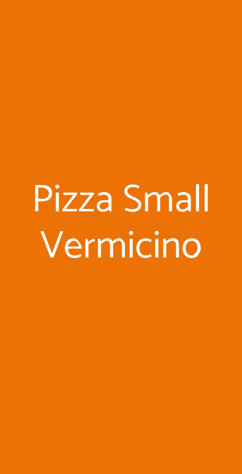 Pizza Small Vermicino Roma menù 1 pagina