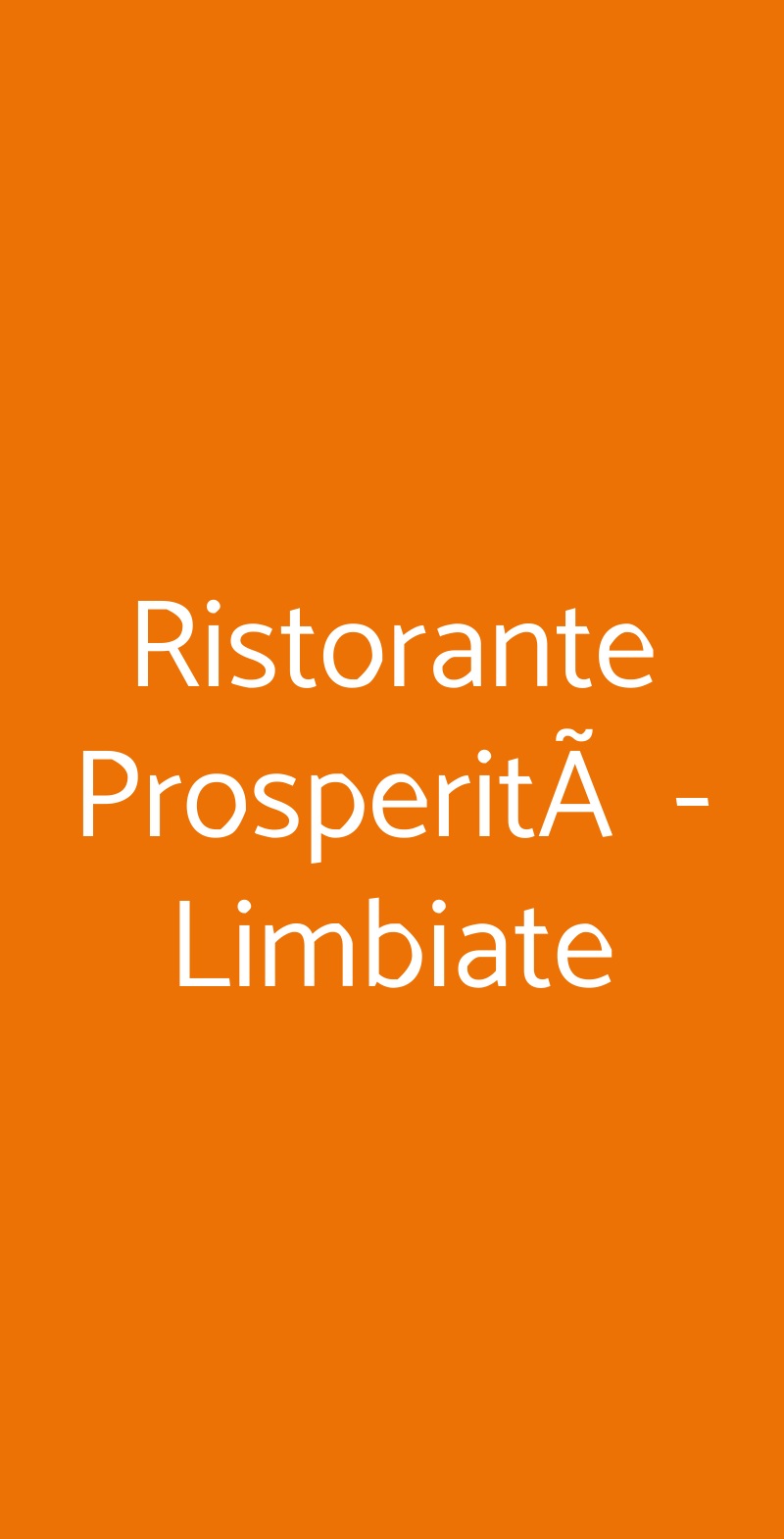 Ristorante ProsperitÃ  - Limbiate Limbiate menù 1 pagina