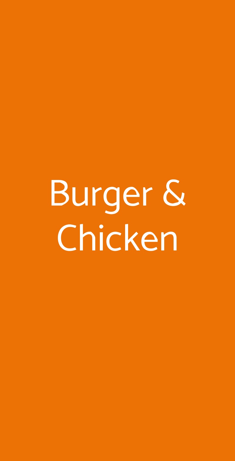 Burger & Chicken Varese menù 1 pagina
