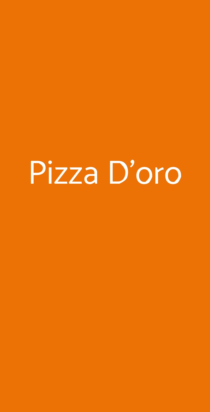 Pizza D'oro Varese menù 1 pagina