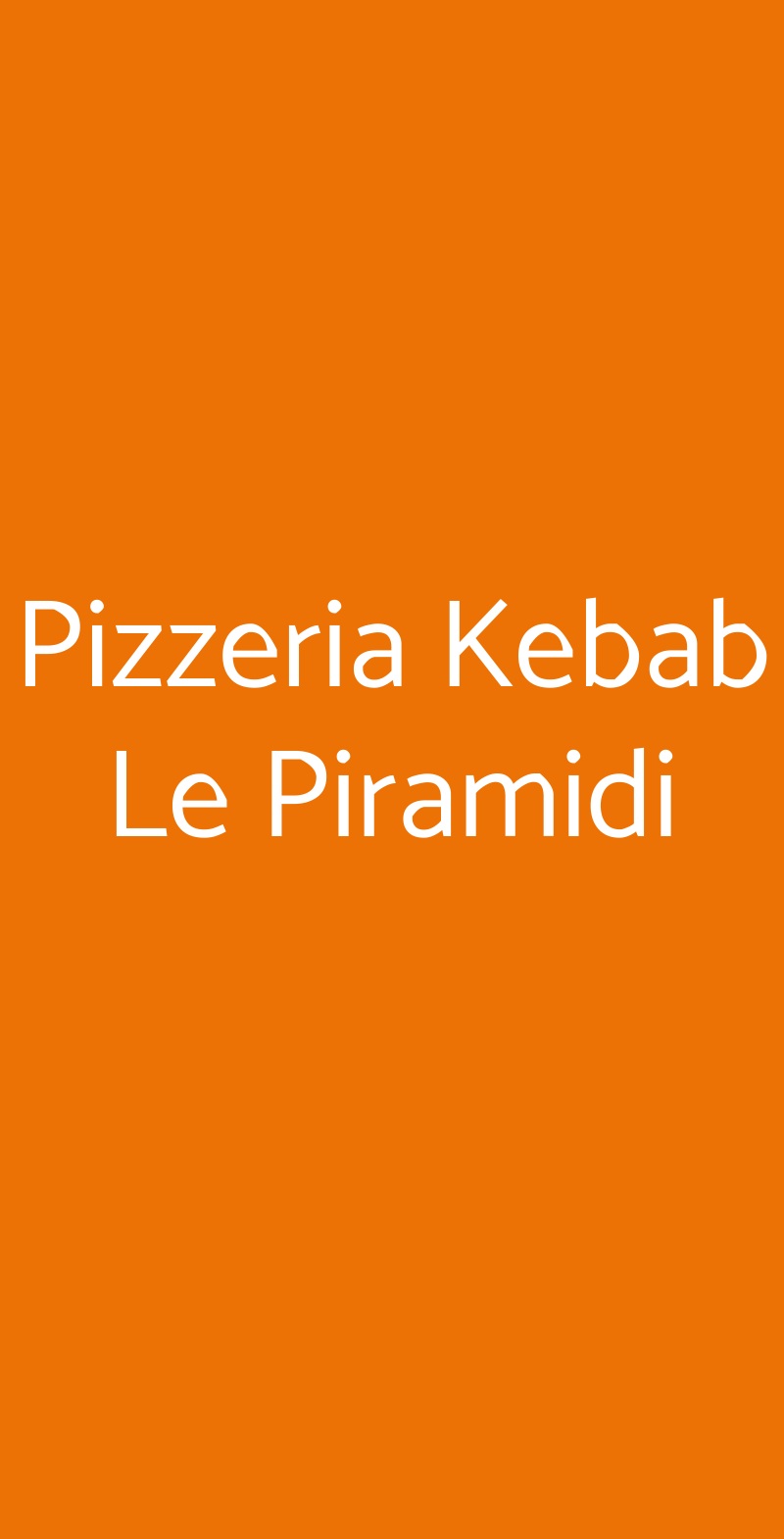 Pizzeria Kebab Le Piramidi Venezia menù 1 pagina