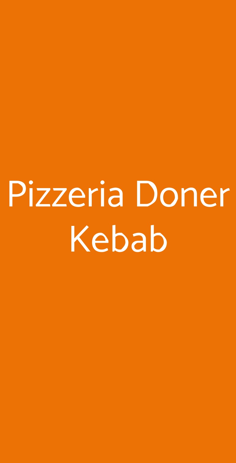 Pizzeria Doner Kebab Mestre menù 1 pagina