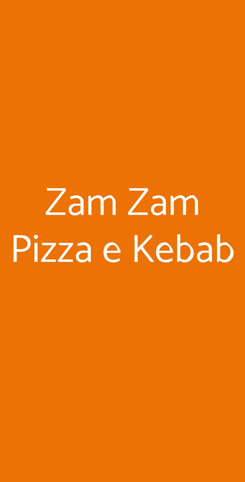 Zam Zam Pizza E Kebab Arezzo menù 1 pagina