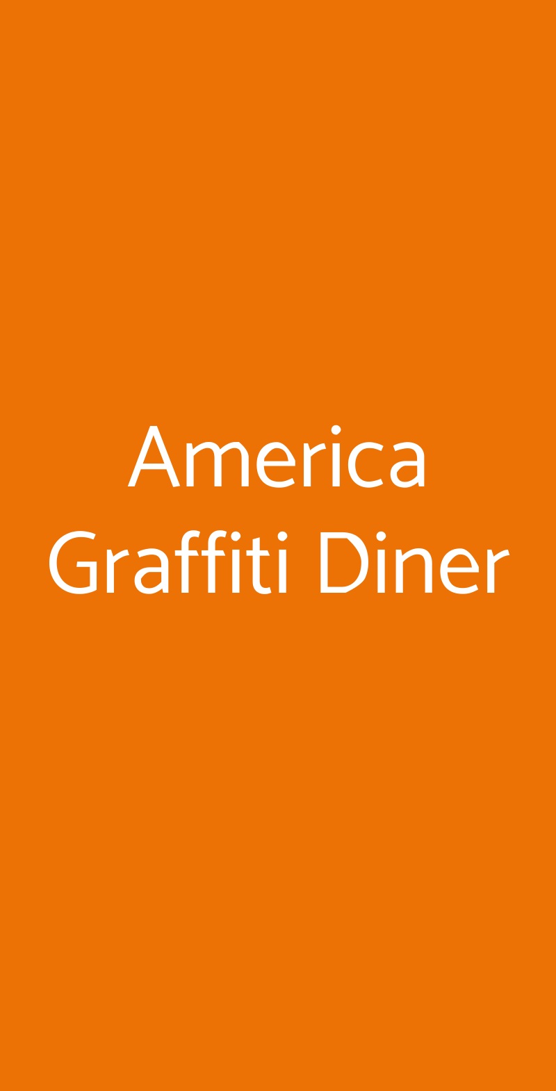 America Graffiti Diner Brescia menù 1 pagina