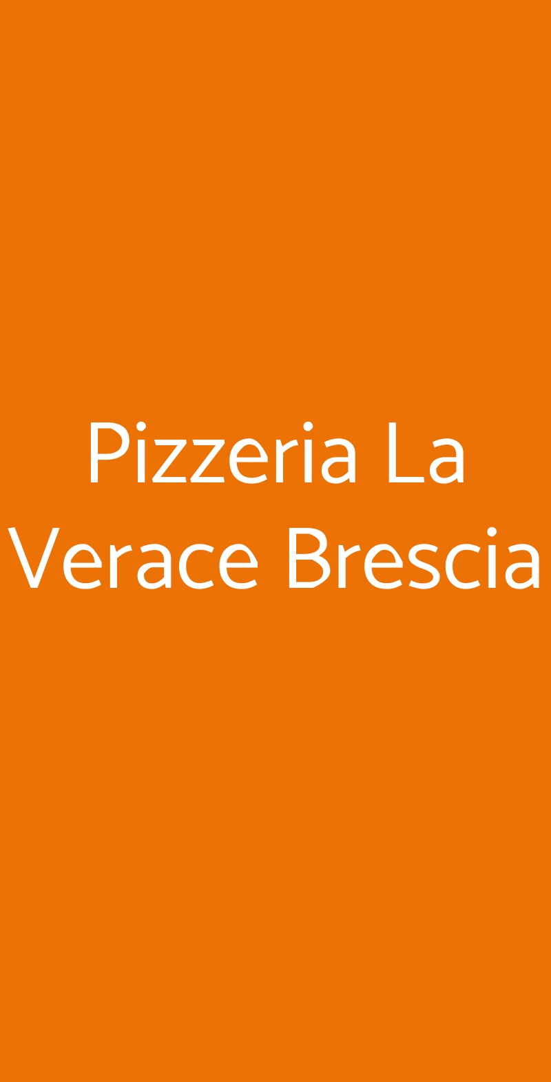 Pizzeria La Verace Brescia Brescia menù 1 pagina