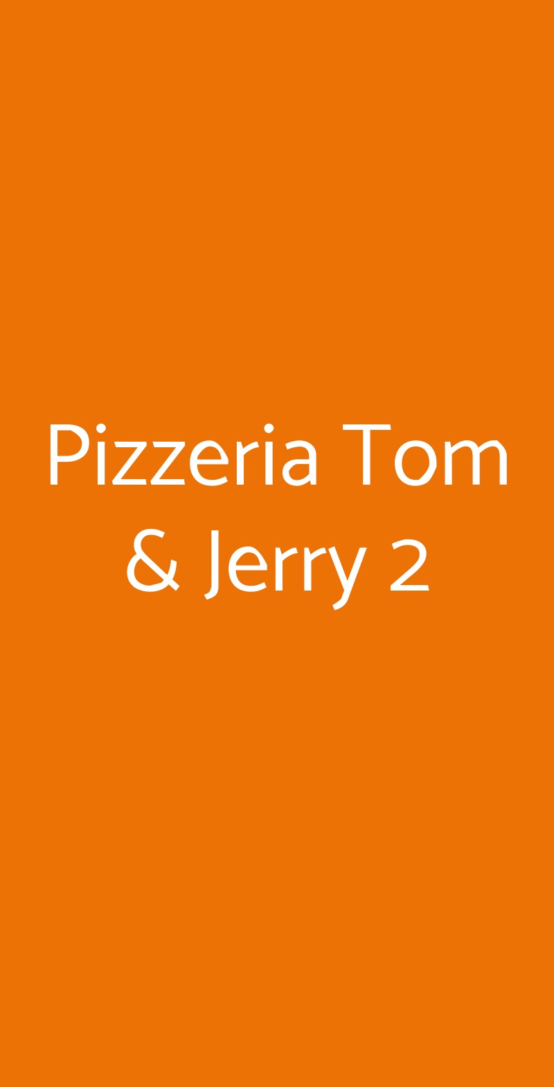 Pizzeria Tom & Jerry 2 Lainate menù 1 pagina